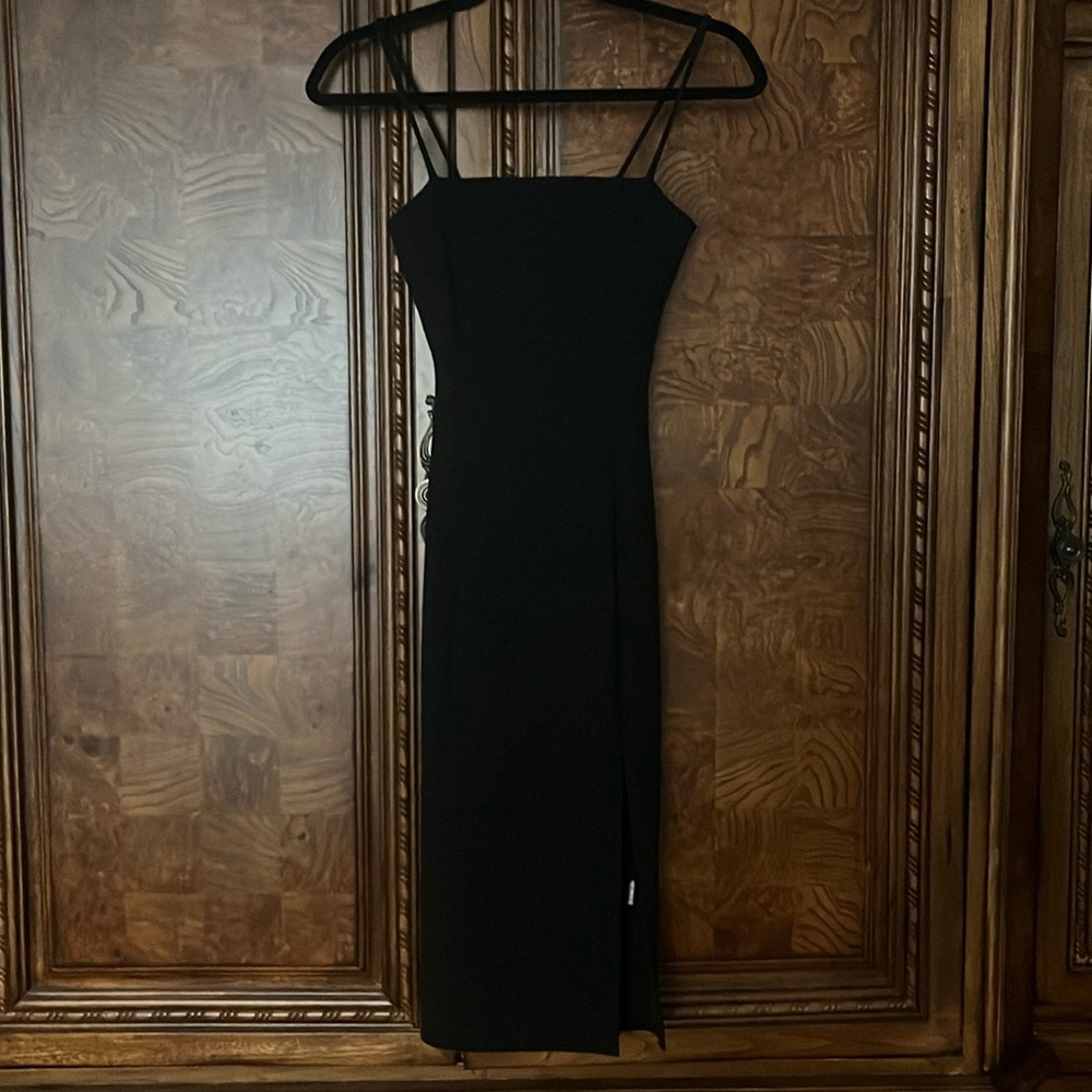 Leith mid length black dress